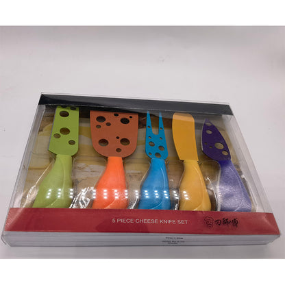 Kitchen Gadgets Stainless Steel Cheese Knife Multicolored Handle Pizza Cutter