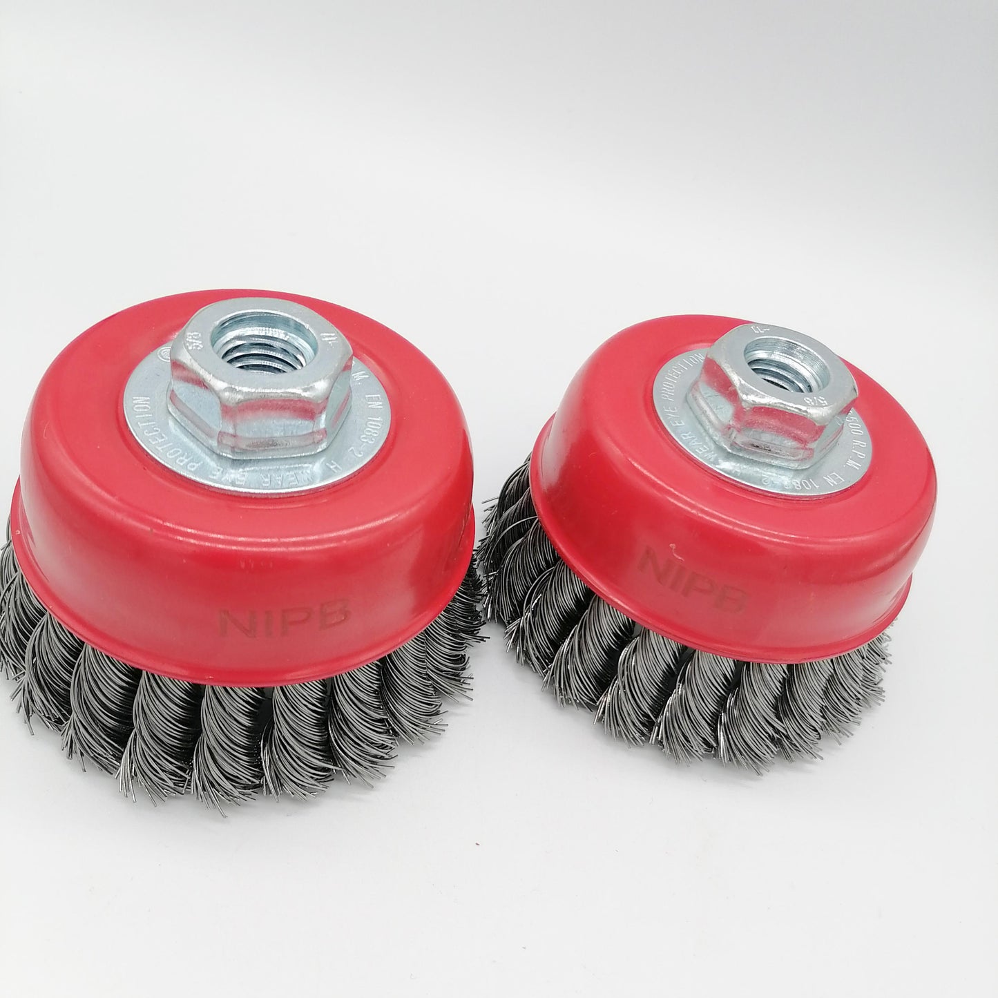 NIPB Wire brushes 2 Pack Knotted Steel Cup Brush 12500 rpm, 3 Inch Twisted Wire Cup Brush Wire brushes for use in machines