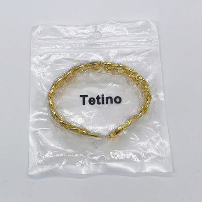 Tetino GOLD PLATED HIP HOP FULL PRONG DIAMOND MIAMI CUBAN LINK CHAIN NECKLACE BRACELET FOR MEN AND WOMEN