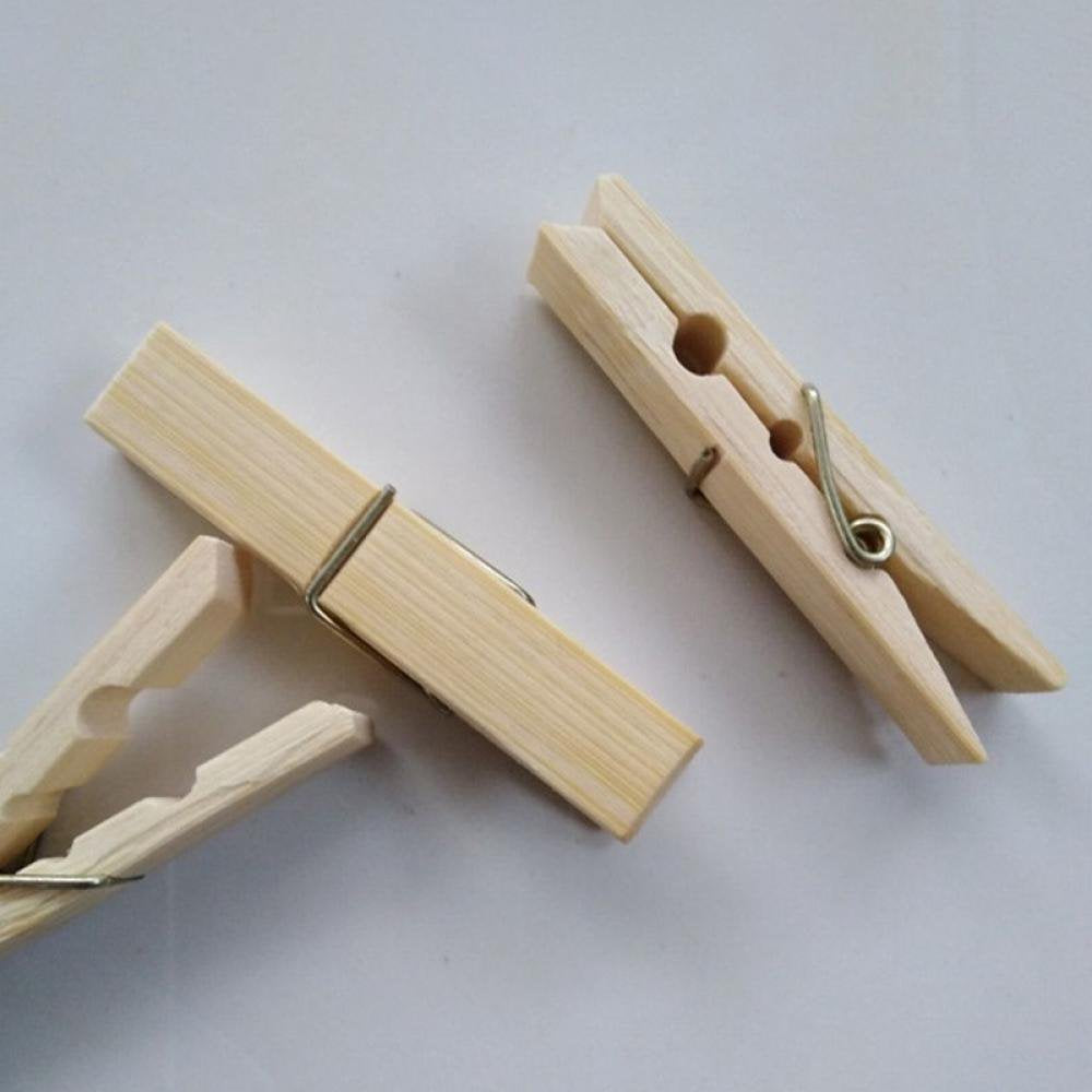 eight teeth 5 packs Wood Clothespins with Spring Household Multi-purpose Clothes Pegs Bamboo Clothes Pegs, Clothes pins