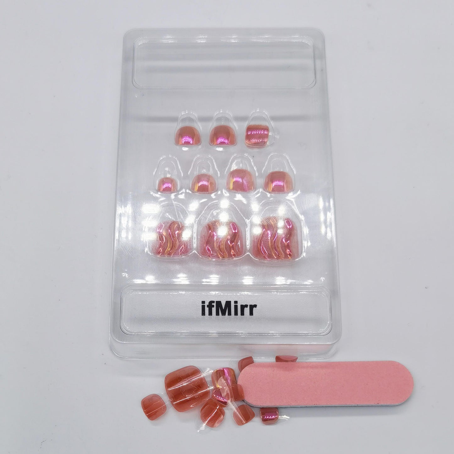 ifMirr 24pcs False Toe Nail Tips Full Cover French Fake Nails Medium  Toe Artificial Nail Art Toenails