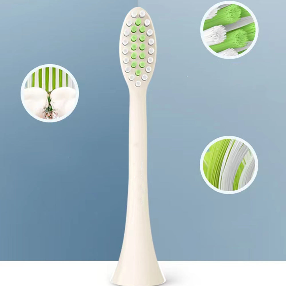 BRUSHOT 2PCS Soft Grey Electric Toothbrush Head Replacement Brush Heads For Sensitive Gums