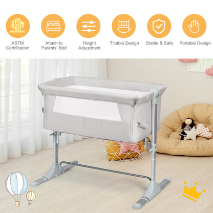 Lvvbaby Portable Cots for babies Side Sleeper Infant Travel Bassinet