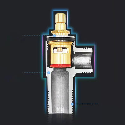 POCALANDV Metal L-adapter with Shut-off Valve Winged 2-way L Connector Nickel Finish