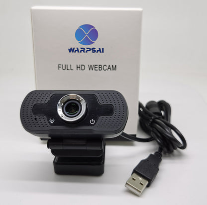 WARPSAI 1080P Webcam with Microphone & Privacy Cover and Tripod, 110-degree Wide Angle Widescreen USB HD Camera, Plug and Play, Laptop Computer Web Cam for Zoom