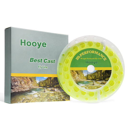 Hooye 100ft PVC Coating Professional Floating Fly Fishing Line Easy Use Weight Forward