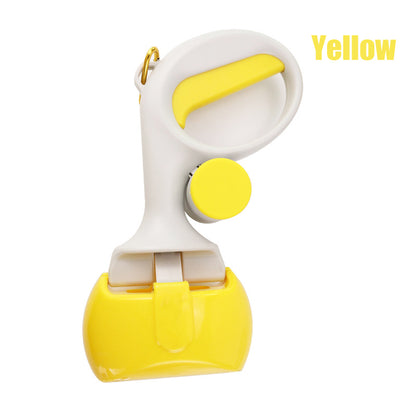 PETGOD Pet Products Automatic Dog Poop Scoop Pooper Short Handle Portable Dog Doggie Poop Scooper with Bag for Dogs