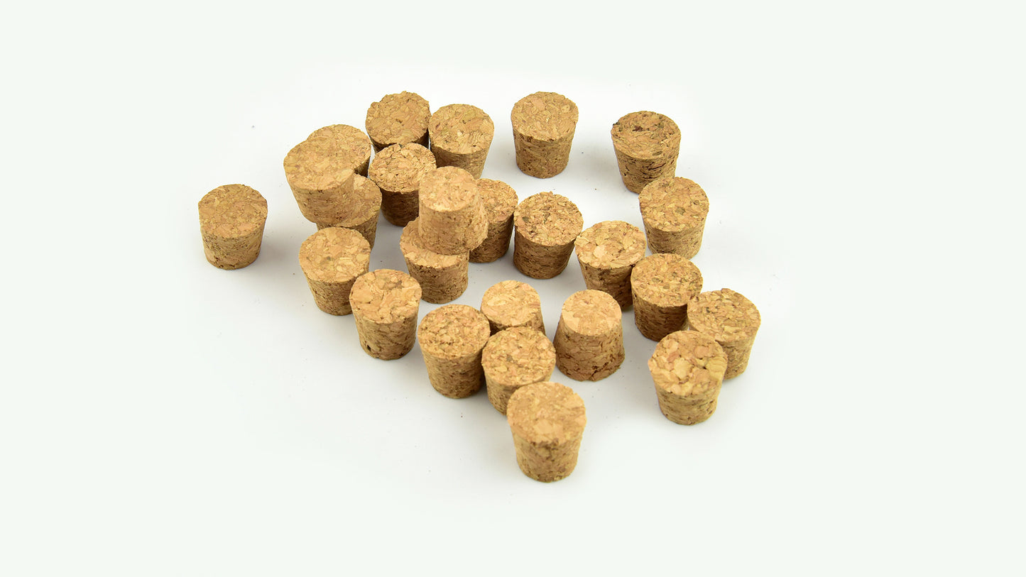 Giv Smil 25pcs Tapered Natural Cork Bottle Stoppers Wine Corks Crafts 18*15*20mm