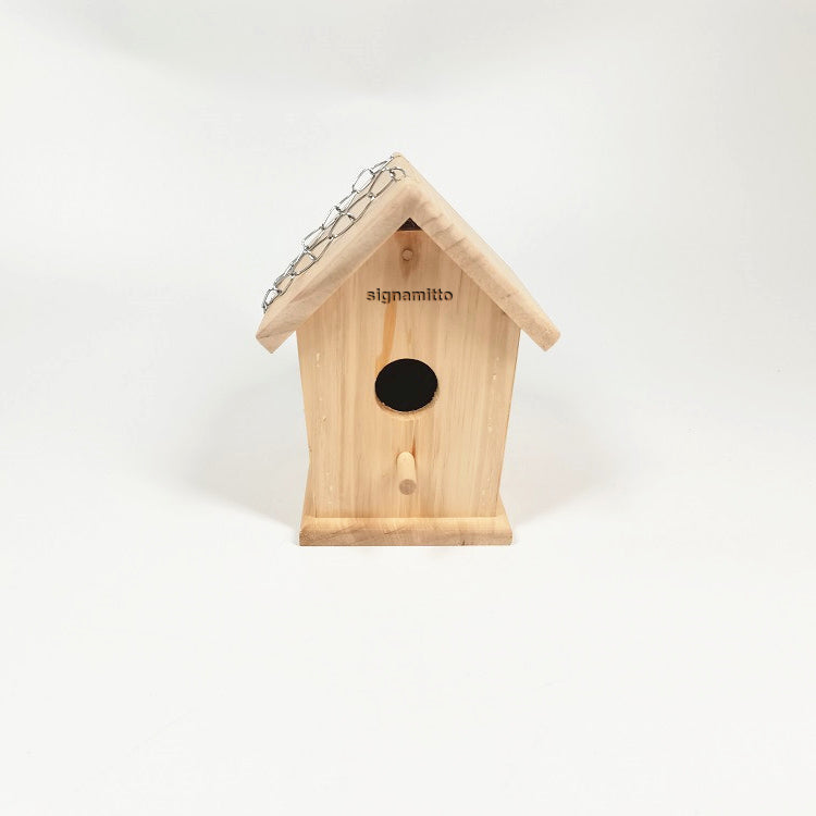 signamitto Wood Bird Nest Box Wooden Bird House For Hanging Indoor And Outdoor