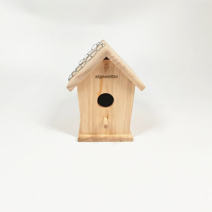 signamitto Wood Bird Nest Box Wooden Bird House For Hanging Indoor And Outdoor