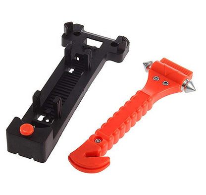 JUVCOT 2 in 1 Safety Hammer Auto Window Glass Breaker with Seat Belt Cutter