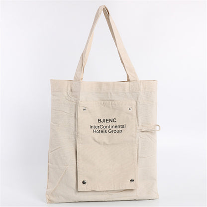 BJIENC Custom Reusable Shopping Foldable Cotton Canvas Bag