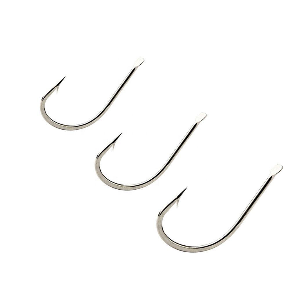 Hooye 100pcs Saltwater Freshwater Fishing Hook Barbed Fishhook High Carbon Steel Carp Fishing Hooks