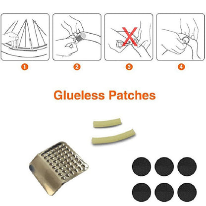 AZLIXLH 6Pcs Bicycle Tire Patch Repair Tool Tire Protection Rubber-free Adhesive Fast Drying Fast Tire Inner Tube No Rubber Patch 25mm