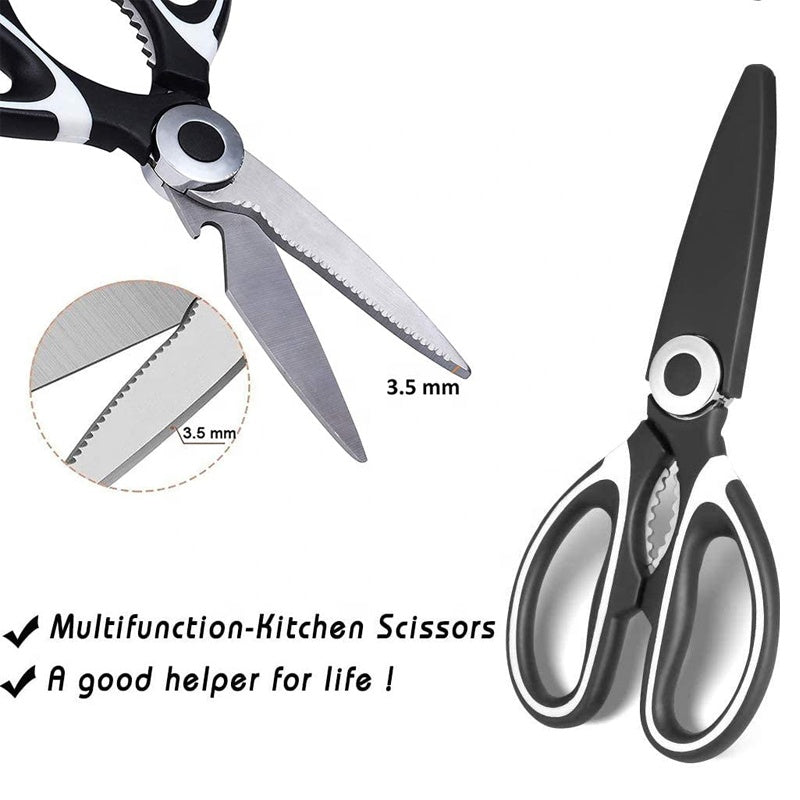 JUVCOT Kitchen Shears Heavy Duty Ultra Sharp Multi-Function Kitchen Scissors with Comfortable Handle