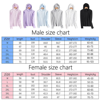 Hatsvop Ultrathin Sunscreen Jacket Unisex Cycling Fishing Jacket Outdoor Sport Sun Protection Hoodie Shirts Clothing Ice Silk Summer