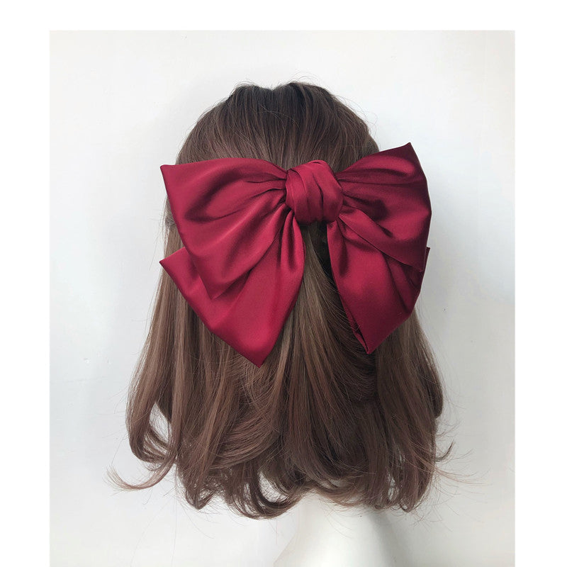 SOEZ Fashion Big Bow Hairpin Cute Red Barrette Pink Hair Clip Women Girls BB Hairgrip Korean Oversize Floral Hair Accessories