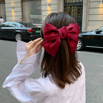 SOEZ Fashion Big Bow Hairpin Cute Red Barrette Pink Hair Clip Women Girls BB Hairgrip Korean Oversize Floral Hair Accessories