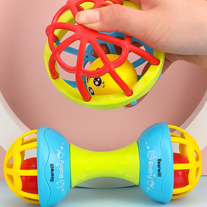 Bearwill Infant toys Hand catch ball can bite rattle toy 3-piece set