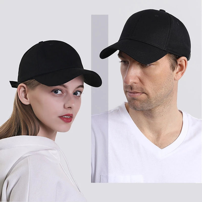 Hatsvop Unisex Cotton Men's Baseball Cap For Women 2022 Casual Solid Snapback Summer Hat Bone Fitted Hats Black White Caps