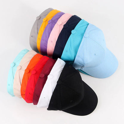 Hatsvop Unisex Cotton Men's Baseball Cap For Women 2022 Casual Solid Snapback Summer Hat Bone Fitted Hats Black White Caps