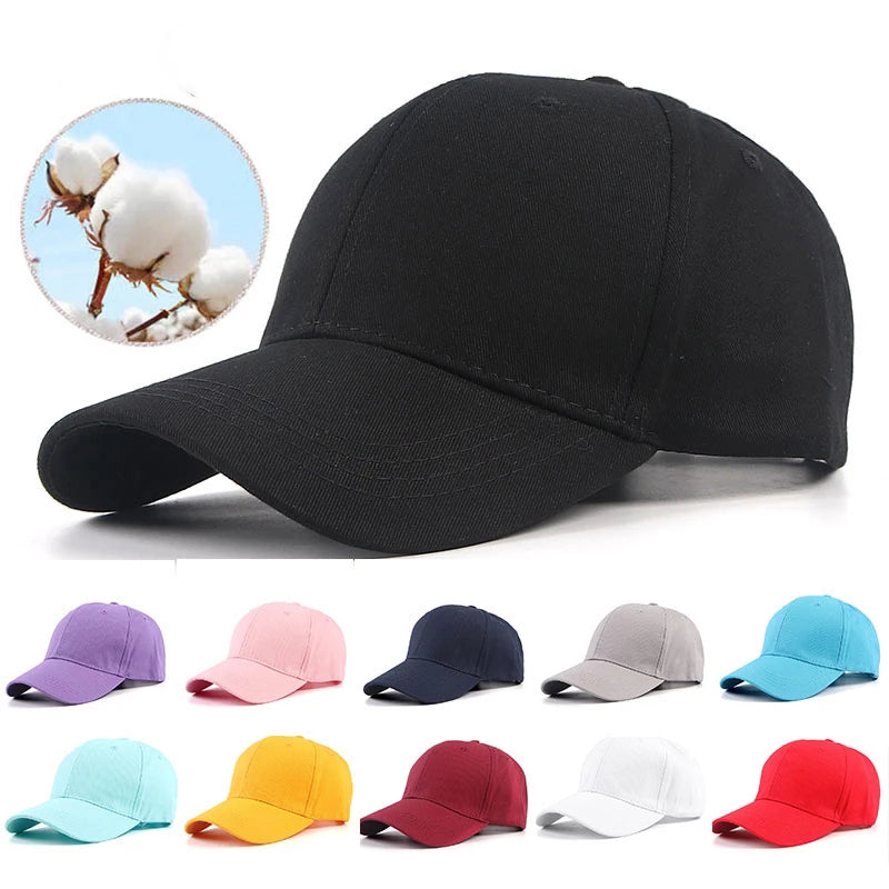 Hatsvop Unisex Cotton Men's Baseball Cap For Women 2022 Casual Solid Snapback Summer Hat Bone Fitted Hats Black White Caps