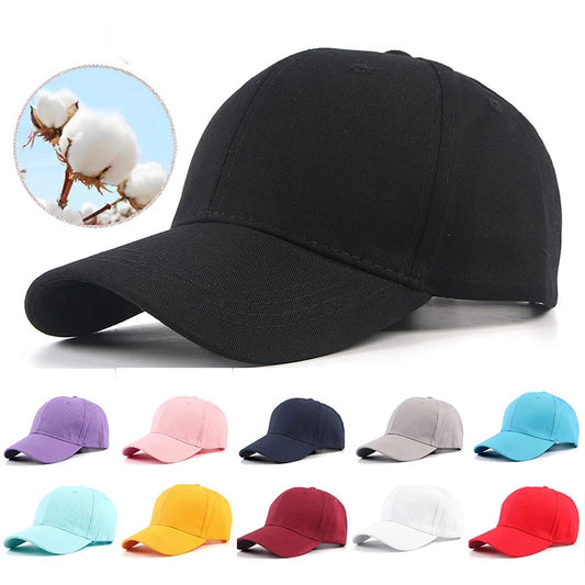 Hatsvop Unisex Cotton Men's Baseball Cap For Women 2022 Casual Solid Snapback Summer Hat Bone Fitted Hats Black White Caps