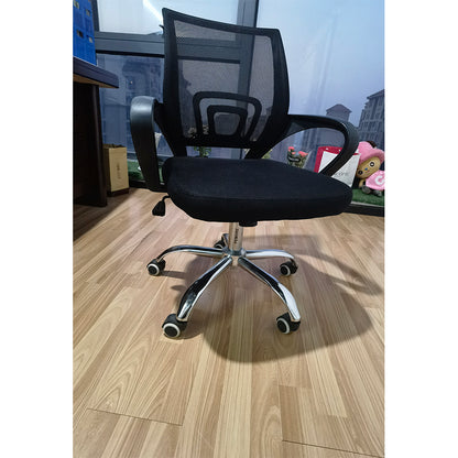 PEMORE Adjustable Mid Back Mesh Swivel Office Chair with Armrests