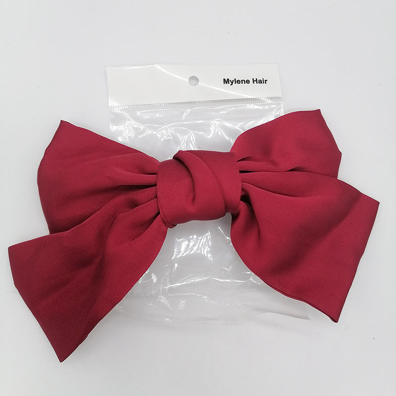 Mylene Hair Fashion Big Bow Hairpin Cute Red Barrette Pink Hair Clip Women Girls BB Hairgrip Korean Oversize Floral Hair Accessories