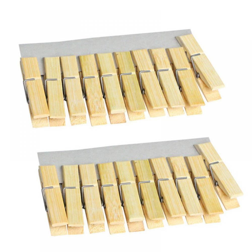 eight teeth 5 packs Wood Clothespins with Spring Household Multi-purpose Clothes Pegs Bamboo Clothes Pegs, Clothes pins