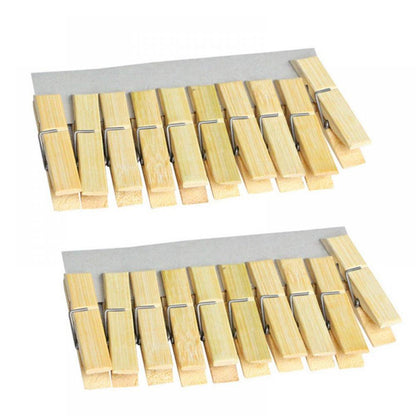 eight teeth 5 packs Wood Clothespins with Spring Household Multi-purpose Clothes Pegs Bamboo Clothes Pegs, Clothes pins