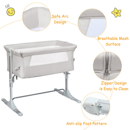 Lvvbaby Portable Cots for babies Side Sleeper Infant Travel Bassinet