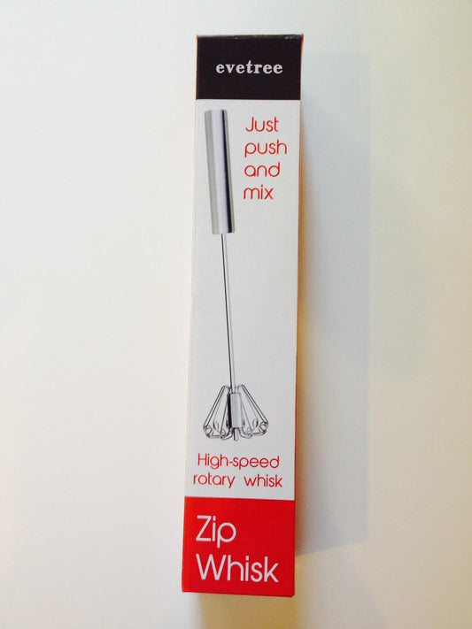 evetree Push-Down Zip Whisk 14" Stainless Steel Rotary Whisk - Easy to Use