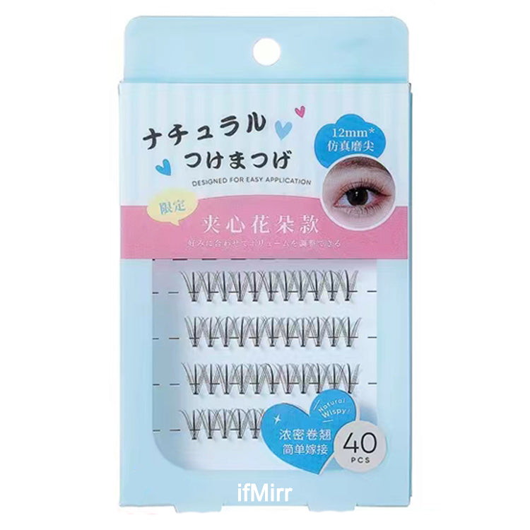 ifMirr False Eyelashes Handmade False Eyelashes Little Devil Individual Lashes Extension Naturally Heat Bonded Cluster Lashes