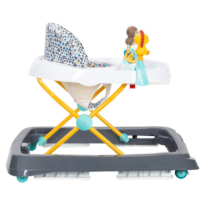 Lvvbaby Baby Walker Adjustable Height Removable Toy Wheels Folding Portable