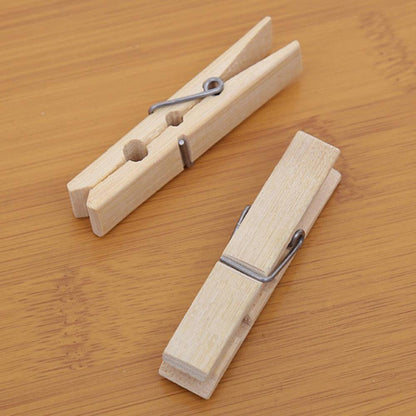 eight teeth 5 packs Wood Clothespins with Spring Household Multi-purpose Clothes Pegs Bamboo Clothes Pegs, Clothes pins