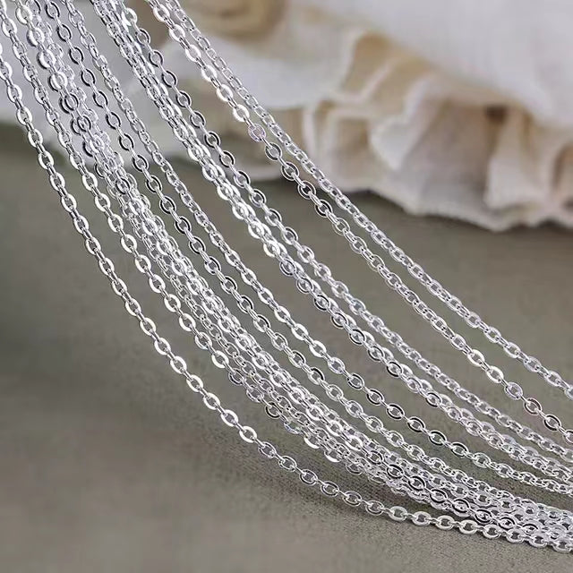 Chain Necklace Sterling Silver 1.3mm Nickel Free 14 inch