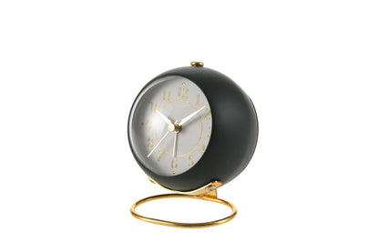 Tetino Silent Non Ticking Retro Vintage Alarm Clock Desktop Small Clock with Night Light Round Mini Alarm Clock For Bedroom Office