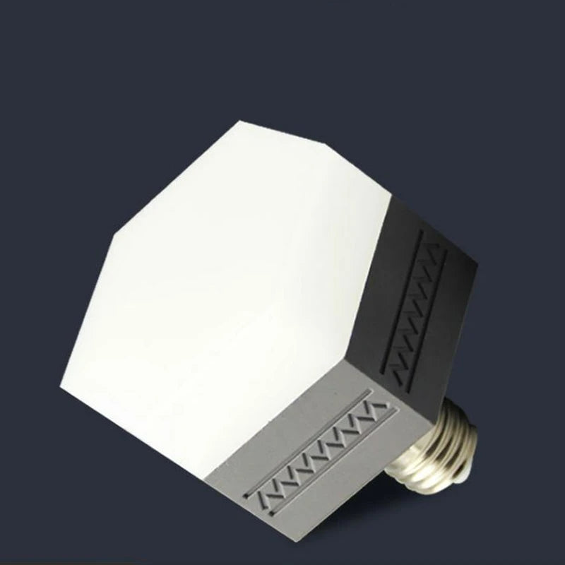 ZZHOB Interior corridor bedroom living room hexagonal cube gray led bulb