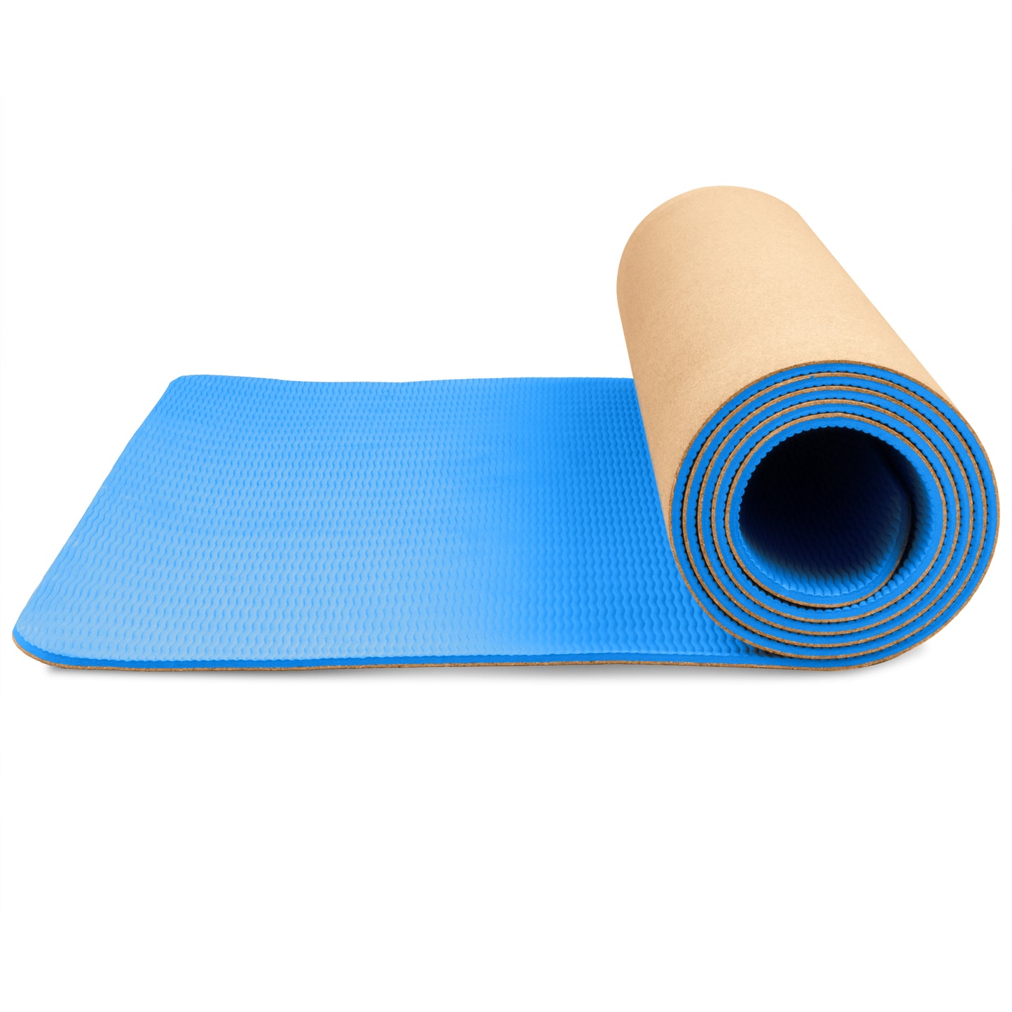 SofooHome Cork Yoga Mat Non-Slip Sweatproof Surface - 100% Recycleable Materials - Eco Friendly - Made of Cork & TPE - Ideal for Hot Yoga