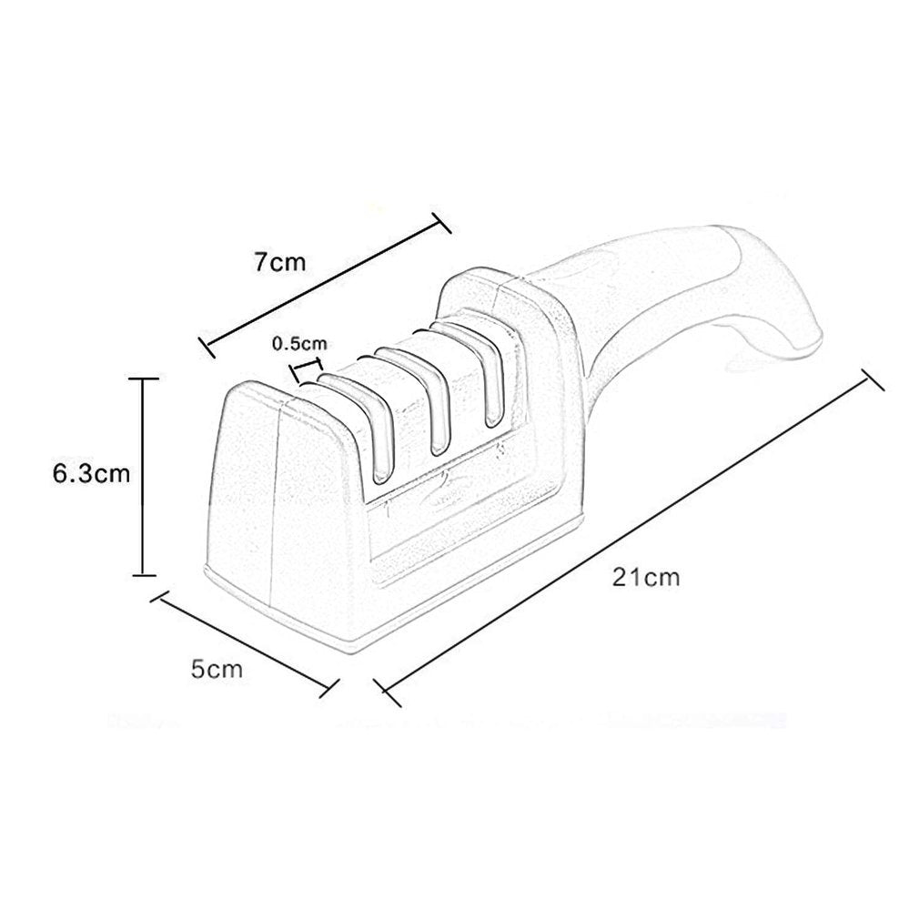 Creative Household Handheld Knife Sharpener 3 Stages Hard Carbide Ceramic Sharpening Stone Portable Kitchen Sharpening Tool