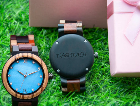 WASHNASH Personalized Wooden Watch Women Gifts for Her Girlfriend Gift Gifts for Wife Women's Wrist Watches gift for mother