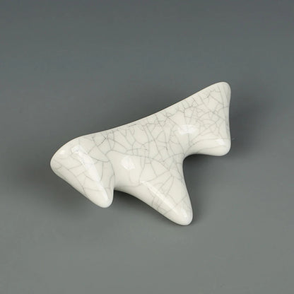 YIEO White Mountain Shape Handmade Ceramic Pen Holder Pen Rack Brush Pens Holder 9x4.7cm 0067