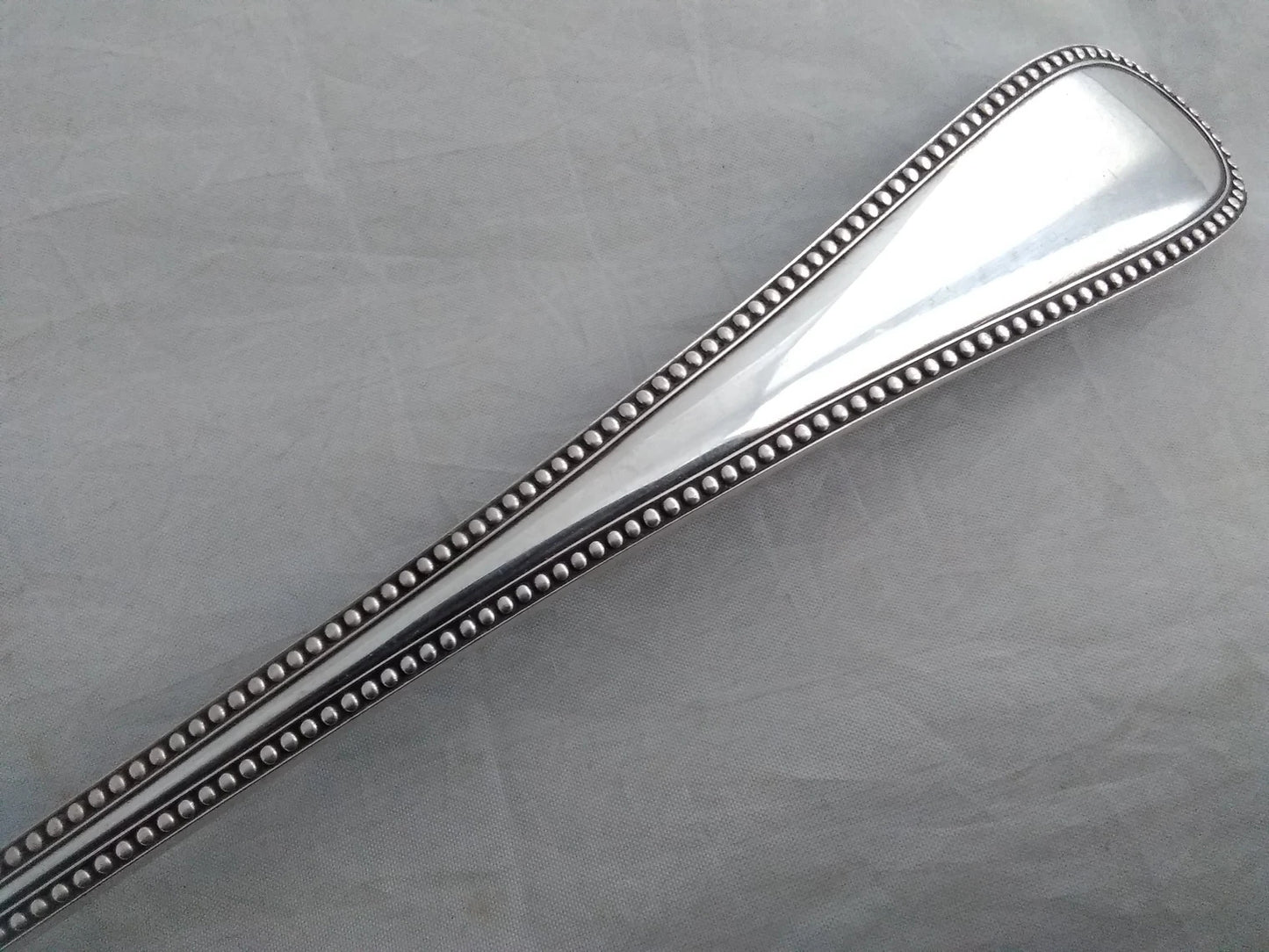 ThreeVases Superb quality silver plated  Bead Pattern Basting Spoon