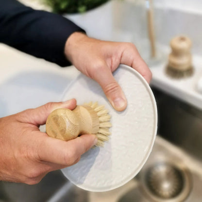 Hapytag Eco Zero Waste Washing up Scrubbing Brushes (pair) Bamboo Quirky Present Plastic Free Zero Waste Mothers Day Gift
