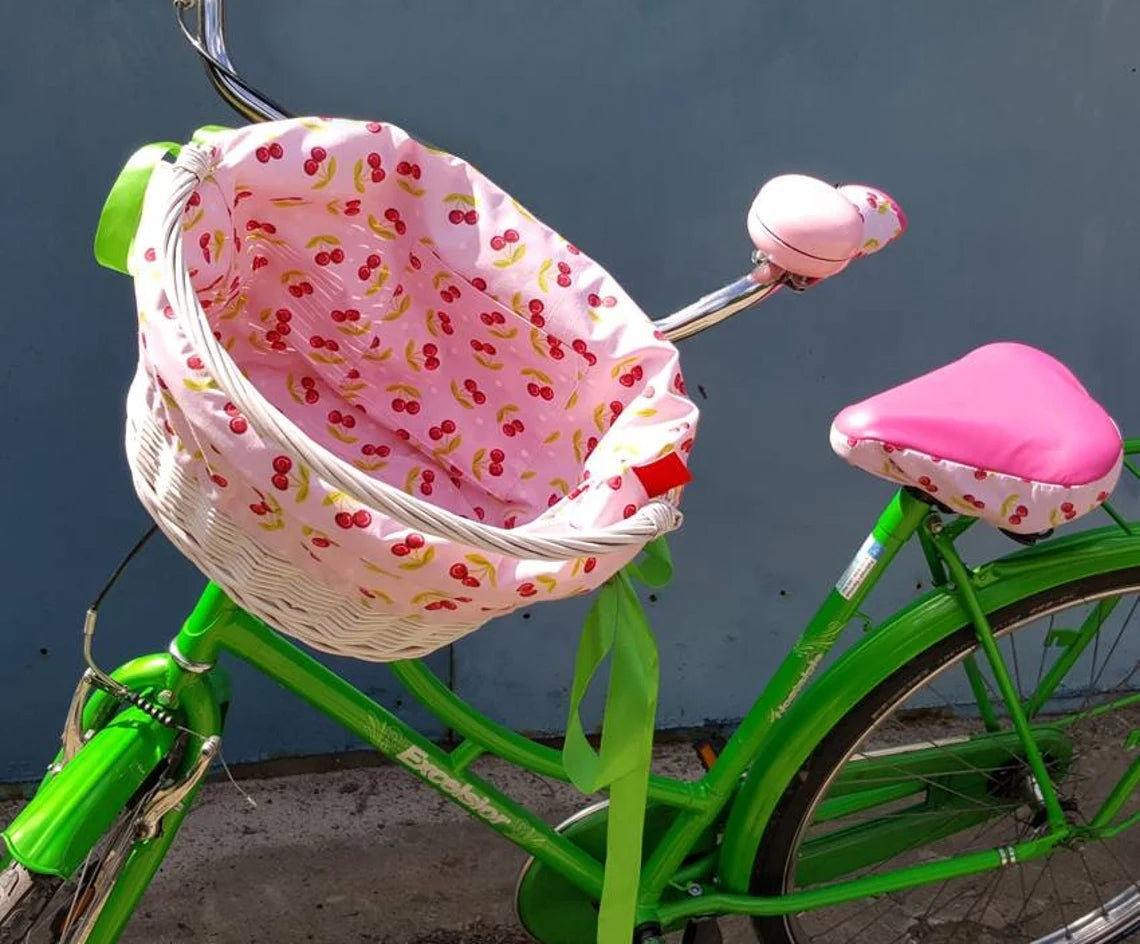 Pariitadin Saddle covers for bicycles pink handlebars cover