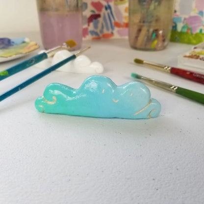 Dekedun Brush Holder Rest Cute Desk Accessories Office Supplies Decor, Miniature Whimsical Sculpture, Unique Pen Holder