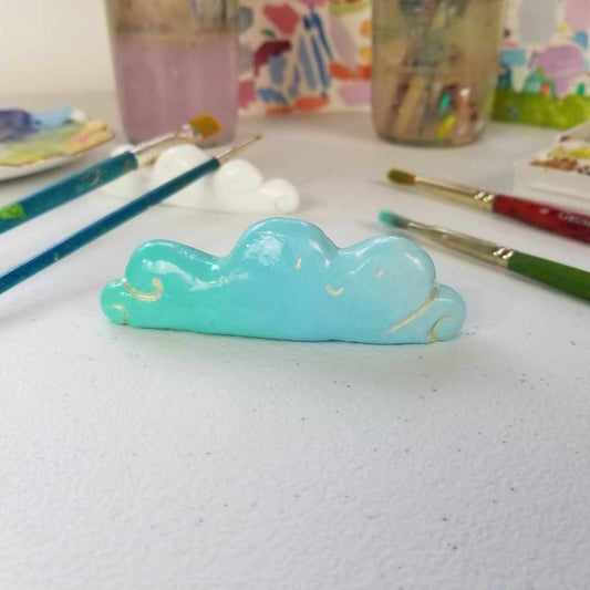Dekedun Brush Holder Rest Cute Desk Accessories Office Supplies Decor, Miniature Whimsical Sculpture, Unique Pen Holder