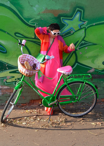 Pariitadin Saddle covers for bicycles pink handlebars cover